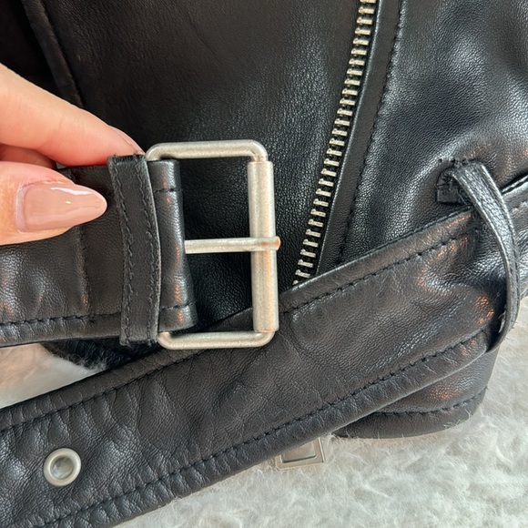 All Saints Balfern Leather Jacket - Picture 6 of 7